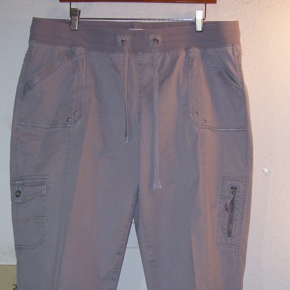 Westport Grey Cotton Blend Cargo Pants Size XL